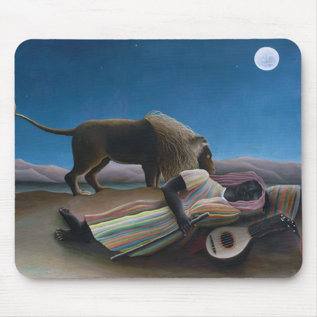 Mousepad Henri Rousseau - O Cigano Dormente (Frente)