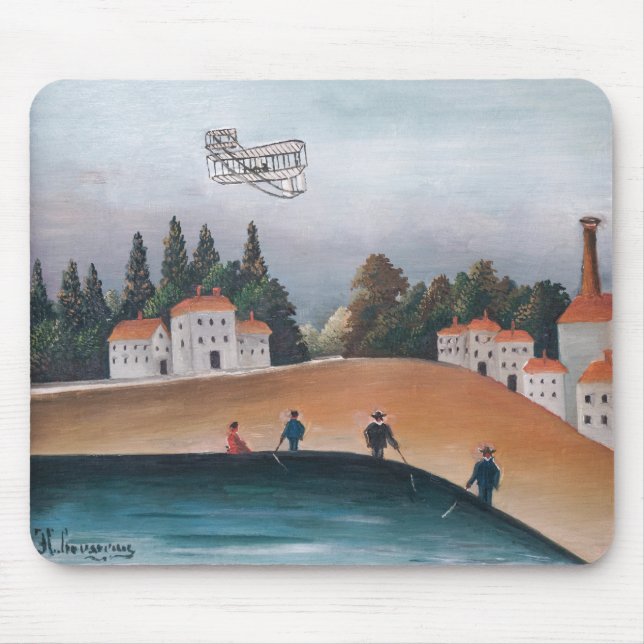 Mousepad Henri Rousseau - Os Pescadores e o Biplano (Frente)