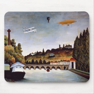 Mousepad Henri Rousseau - Ponte Sevres e colinas de Clamart