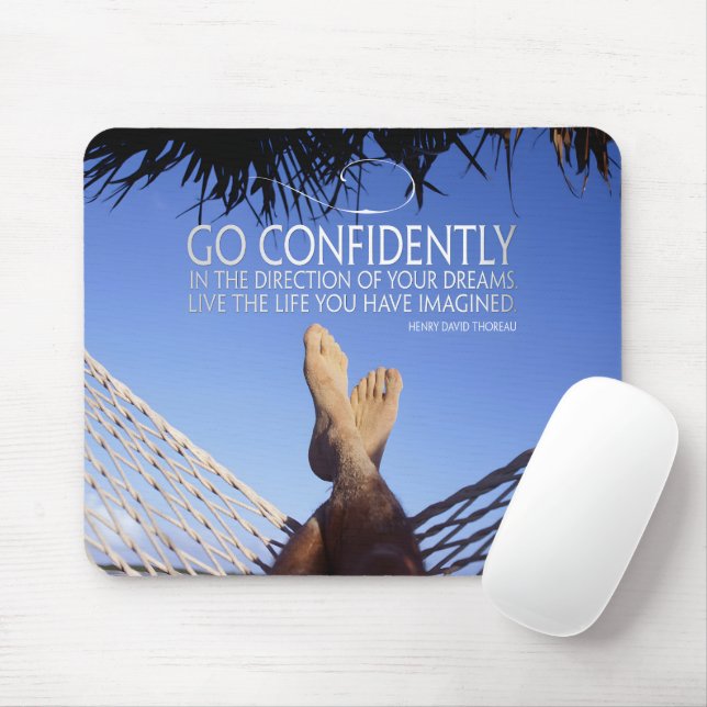 Mousepad Henry David Thoreau - Confiança de citação inspira (Com mouse)