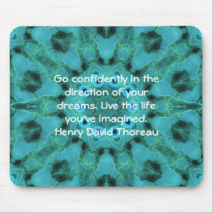 Mousepad Henry David Thoreau Cotação do Sonho Motivaciona
