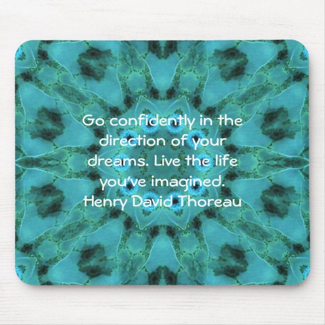 Mousepad Henry David Thoreau Cotação do Sonho Motivacional (Frente)