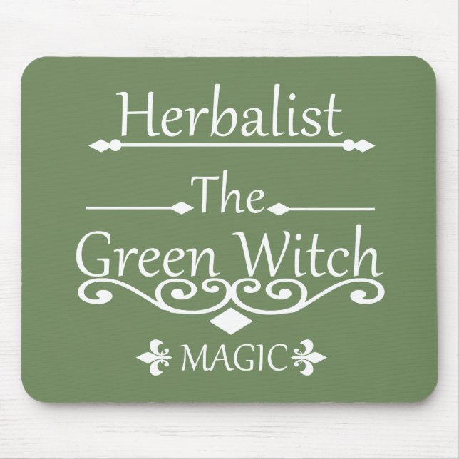 Mousepad herbalist the green witch magic (Frente)