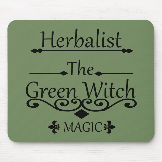 Mousepad herbalist the green witch magic (Frente)