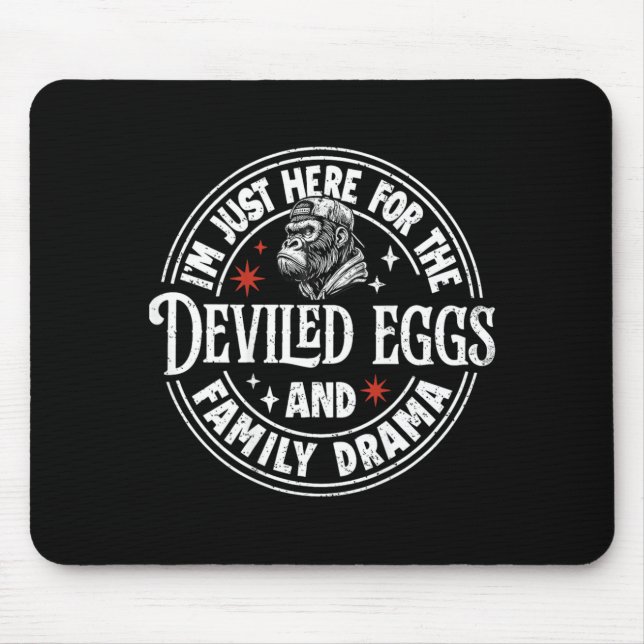 Mousepad Here for The Deviled Eggs and Family Drama Monkey (Frente)