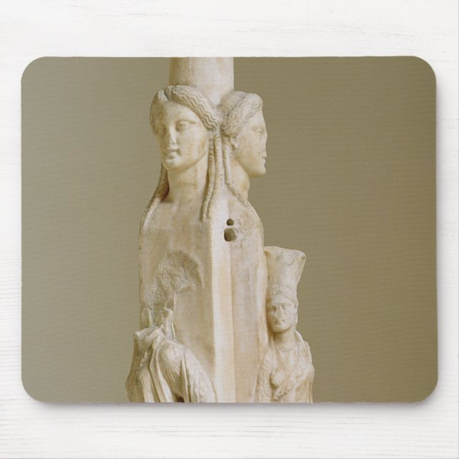Mousepad Herm Triform de Hecate, escultura de mármore, pe (Frente)