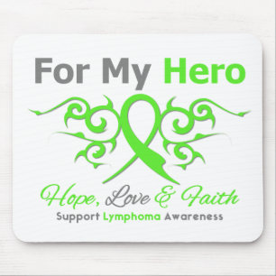 Mousepad Herói tribal da fita do cancer do linfoma