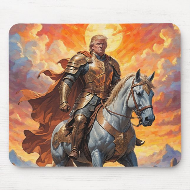 Mousepad Heroic Trump Warrior em Ouro Armor (Frente)