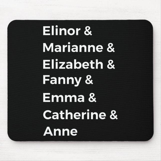 Mousepad Heroínas de Jane Austen I (Frente)