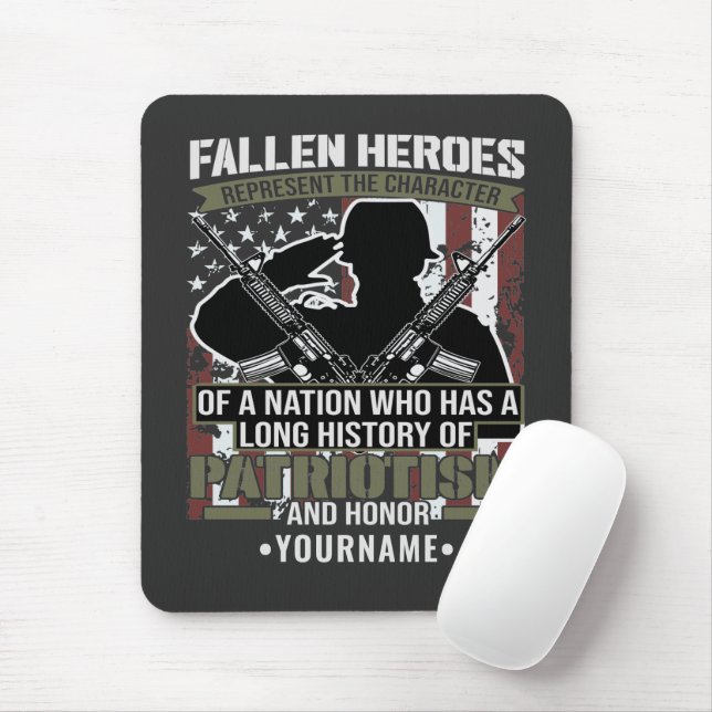 Mousepad Heróis do Fallen representam o caráter de uma naçã (Com mouse)