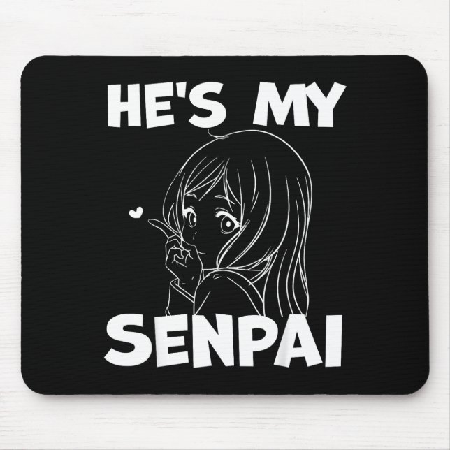 Mousepad He's My Senpai Funny Anime Matching Couple Girlfri (Frente)