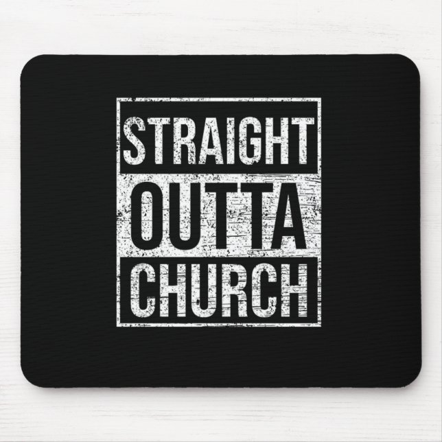 Mousepad Hetero Fora da Igreja Orando Deus Presente Religiã (Frente)