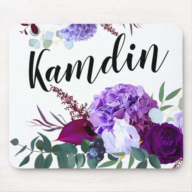 Mousepad Hibiscus de Lavanda de Pad Personalizado do Mouse  (Frente)