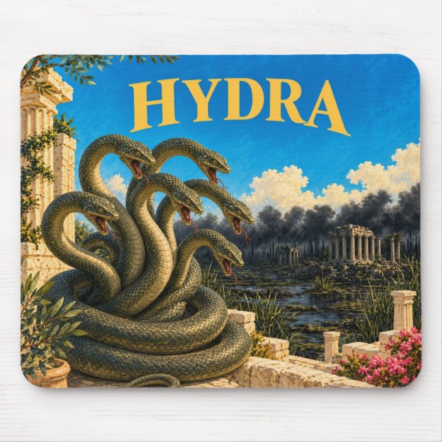 Mousepad Hidra, Monstro de Fantasia Gótica (Frente)