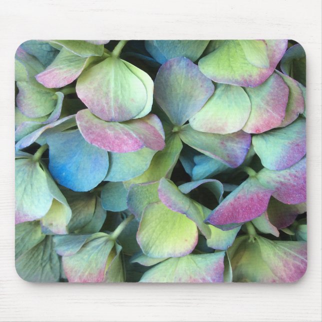 Mousepad HIDRANGEA pétalas multicolores — (Frente)