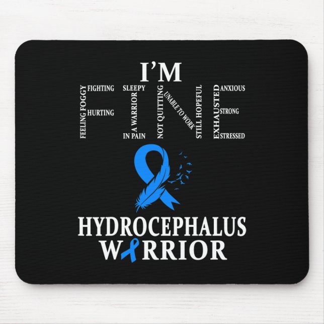 Mousepad Hidrocephalus Warrior Eu sou Fine Feather (Frente)