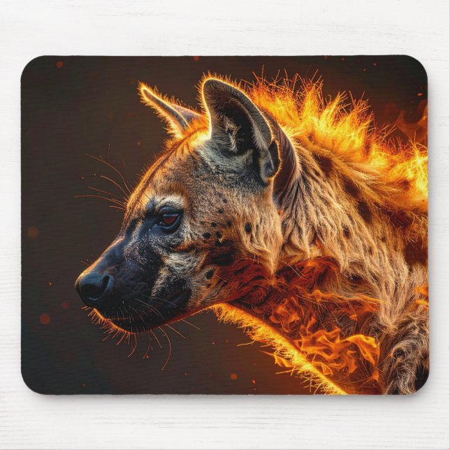 Mousepad Hiena em chamas (Frente)