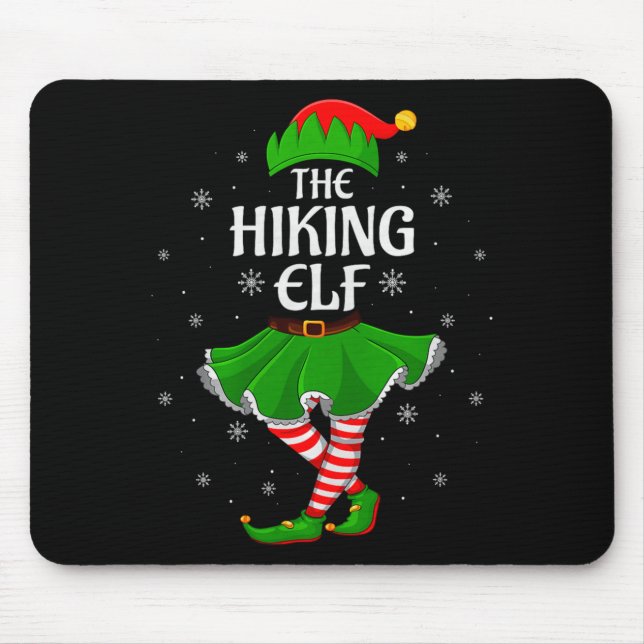 Mousepad Hiking Elf Christmas Family Girls Women Elf Squad  (Frente)