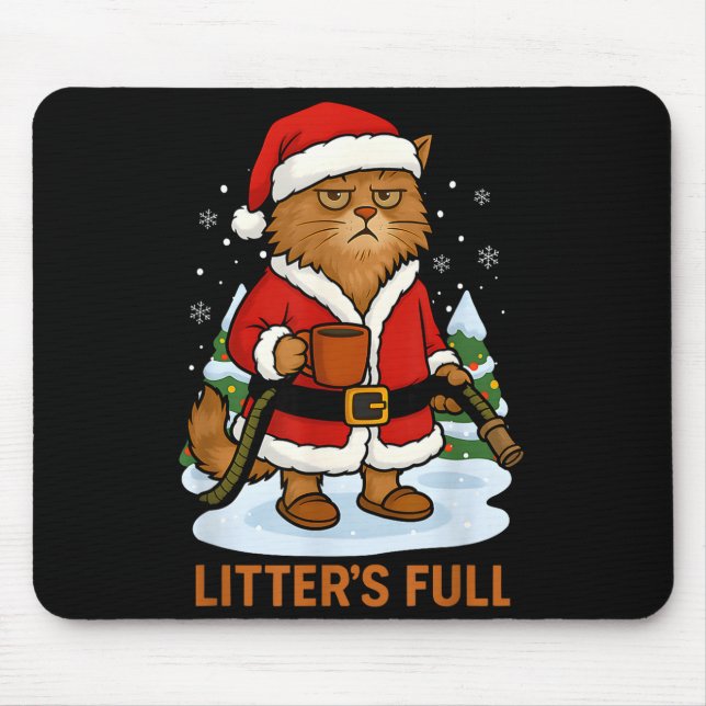 Mousepad Hilarious Litter’s Full Funny Coffee Cat Lovers Ch (Frente)