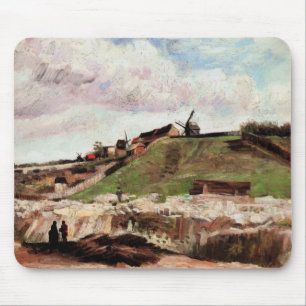 Mousepad Hill of Montmartre with Quarry by Vincent van Gogh