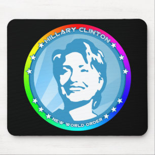 Mousepad hillary clinton. arco-íris.