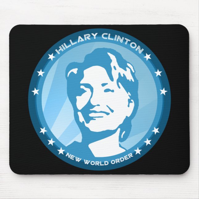 Mousepad hillary clinton : raios azuis : (Frente)