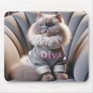 Mousepad Himalayan Diva Cat
