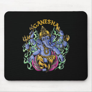 Mousepad Hindu Ganesha Deus Elefante Espiritual Yoga Medita