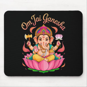 Mousepad Hindu Ganesha Puja Deus Elefante Índia Meditação Y
