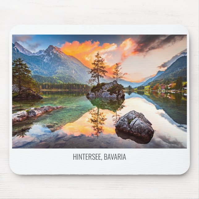 Mousepad Hintersee Lake, Baviera, Alemanha (Frente)