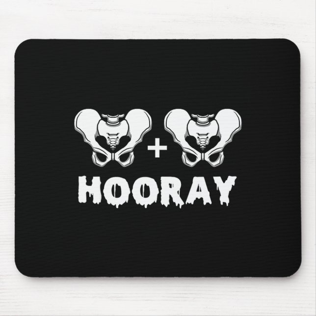 Mousepad Hip Hip Hooray Funny Anatomy Pun Skeleton Bone  (Frente)