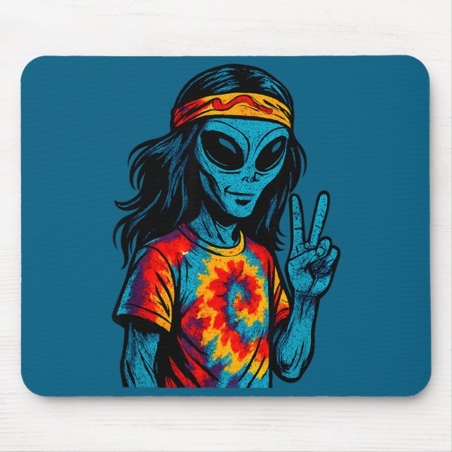 Mousepad Hipe Alien Tie-dye Design  (Frente)