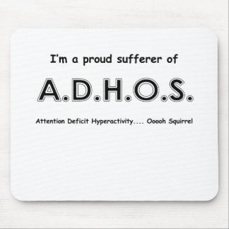 Mousepad Hiperactividade do deficit de atenção…. esquilo do