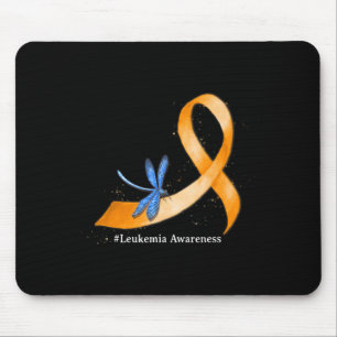 Mousepad Hippie Dragonfly Laranja Fita Leucemia Sensibiliza
