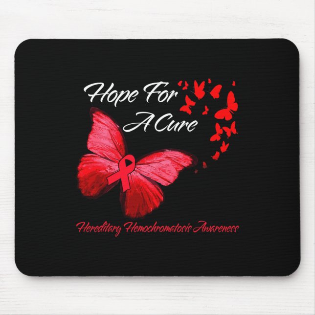 Mousepad Hippie Dragonfly Vermelha Fita Cancer Sanguínea Se (Frente)