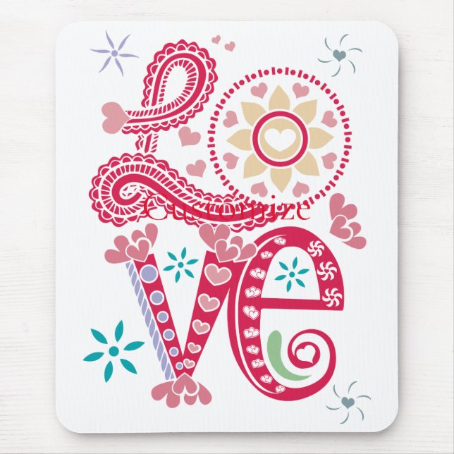 Mousepad Hippie Groovy - Sinal de Amor Thunder_Cove (Frente)