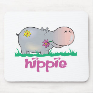 Mousepad hippie hippo