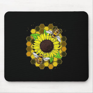 Mousepad Hippie Sunflower Bees