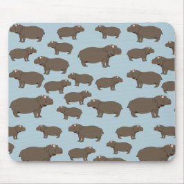 Mousepad Hippopotamus Hippo Pattern
