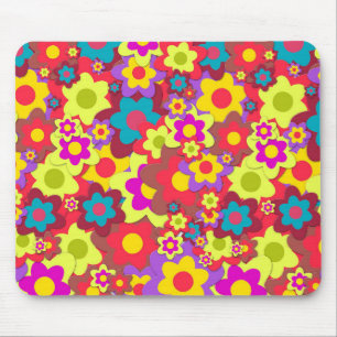 Mousepad Hippy de flower power 60s