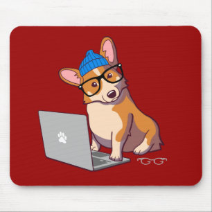 Mousepad Hipster Corgi 2 (sem texto)