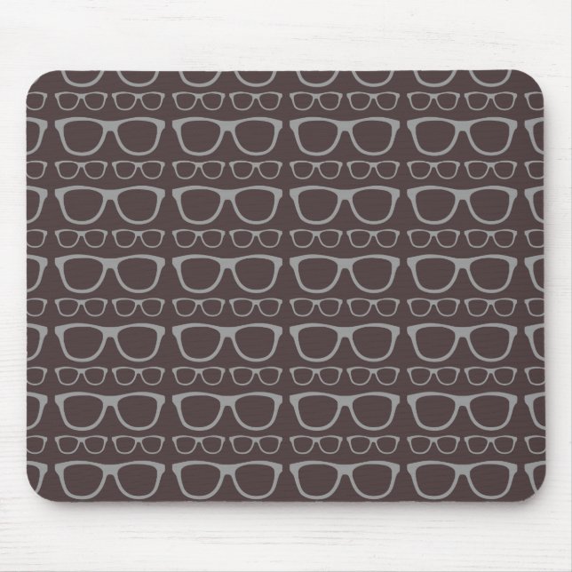 Mousepad Hipster de Eyeglass Retro Cute (Frente)