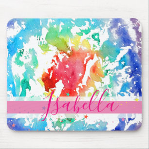 Mousepad Hipster Monograma Rainbow Tie Dye