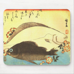 Mousepad Hirame & Mebaru - Impressão de Peixe Japonês de Hi