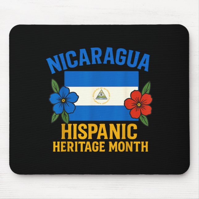 Mousepad Hispanic Heritage Nicaragua National Month Nicarag (Frente)
