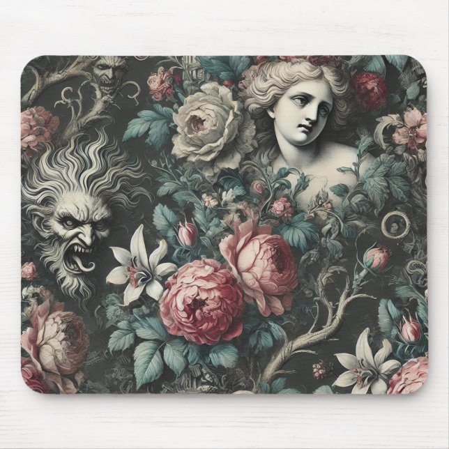 Mousepad Histeria Esconde-se nos Blooms - Vitoriano Gótico (Frente)
