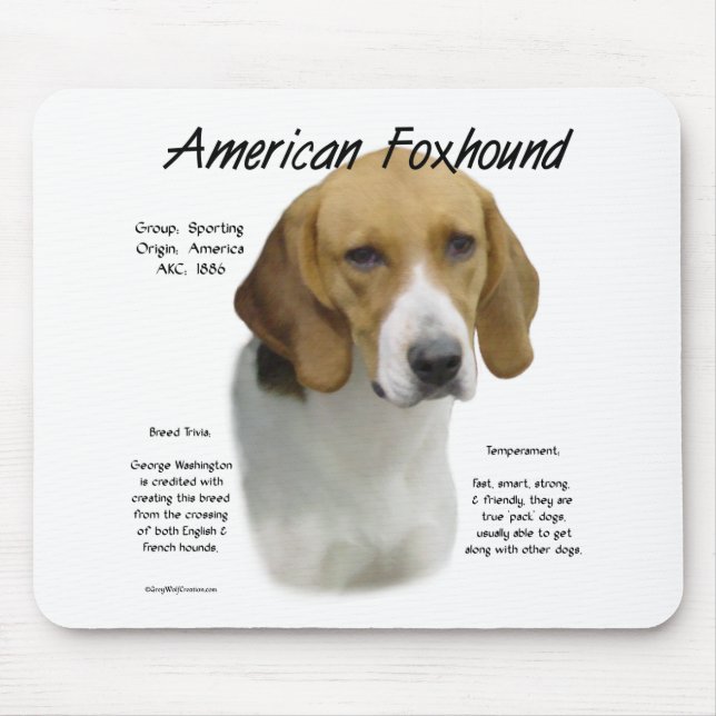 Mousepad História Americana De Foxhound, Tudo Sobre Foxhoun (Frente)