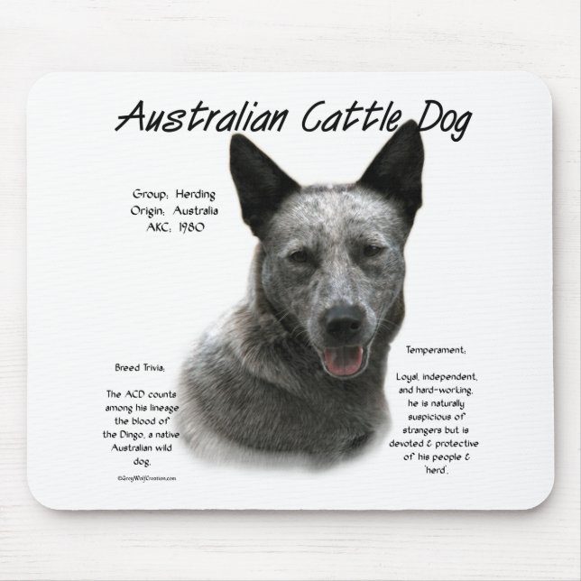 Mousepad História Azul Australiana do Cão; ACD Azul (Frente)