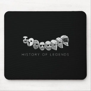 Mousepad História De Legendas Legal De Capacetes Goaltender