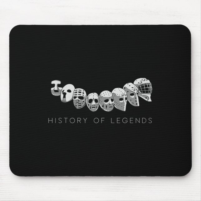 Mousepad História De Legendas Legal De Capacetes Goaltender (Frente)